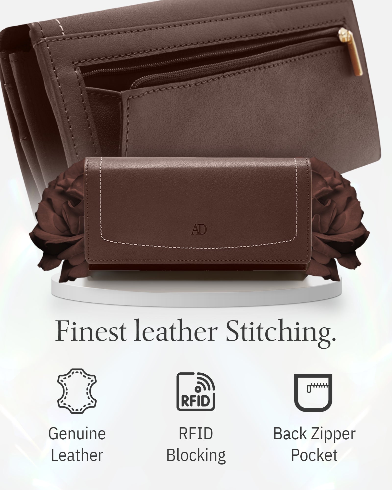 Accordion Clutch With Removable Checkbook Holder